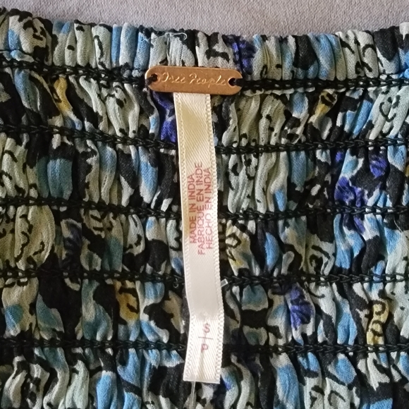 Free People Blue Floral Ruffle Maxi Dress - Picture 10 of 12